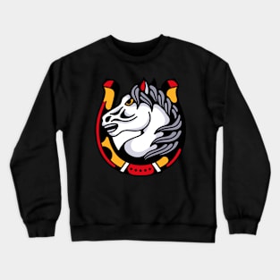 Horse and horseshoe Crewneck Sweatshirt